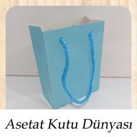 10X14X5 Ölçülü Mavi Karton Çanta
