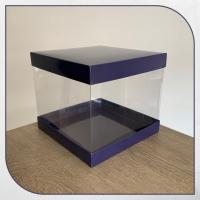 20x20x17.5 Asetat, Çift Taraflı Lacivert Karton Kutu