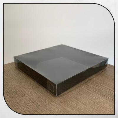 20x20x3 Altı Siyah Karton Üstü Asetat Kutu