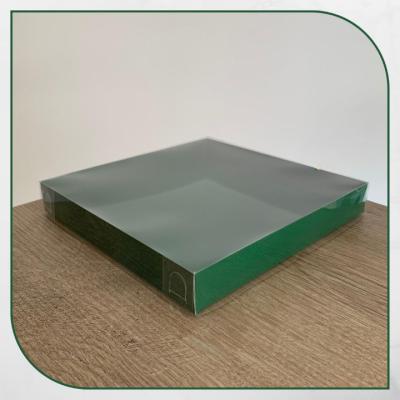 20x20x3 Altı Yeşil Karton Üstü Asetat Kutu