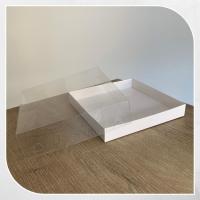 20x20x5 Altı Beyaz Karton Üstü Asetat Kutu