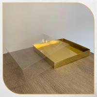 20x20x5 Altı Gold Metalize Karton Üstü Asetat Kutu