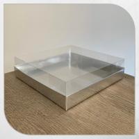 20x20x5 Altı Gümüş Metalize Karton Üstü Asetat Kutu
