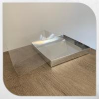 20x20x5 Altı Gümüş Metalize Karton Üstü Asetat Kutu