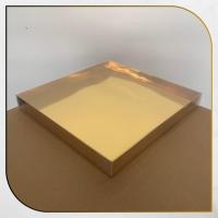 35x35x4 Altı Gold Metalize Karton Üstü Asetat Kutu