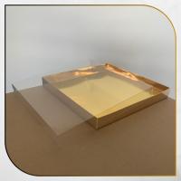 35x35x4 Altı Gold Metalize Karton Üstü Asetat Kutu