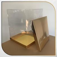 35x35x45 Altı Gold Metalize Karton Üstü Asetat Kutu