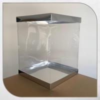 35x35x45 Altı Gümüş Metalize Karton Üstü Asetat Kutu