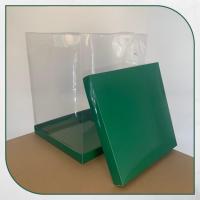 35x35x45 Altı Yeşil Karton Üstü Asetat Kutu