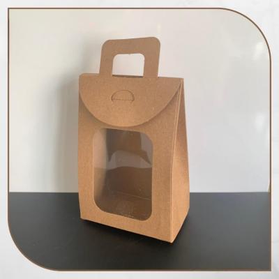 7.5x10.5x4.5 Ölçülü Pencereli Kraft Çerez Kutu