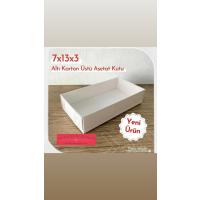 7x13x3 Altı Beyaz Karton Üstü Asetat Kutu