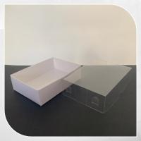 8x11x3 Altı Beyaz Karton Üstü Asetat Kutu