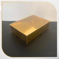 8x11x3 Altı Gold Metalize Karton Üstü Asetat Kutu