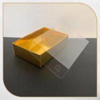 8x11x3 Altı Gold Metalize Karton Üstü Asetat Kutu
