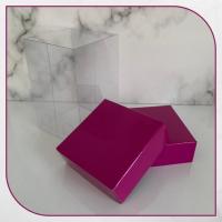 8x8x12 Asetat, Çift Taraflı Mor Karton Kutu