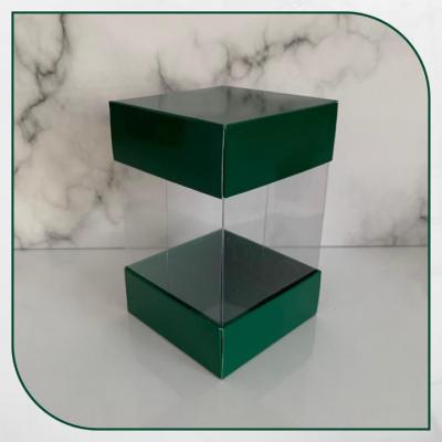 8x8x12 Asetat, Çift Taraflı Yeşil Karton Kutu