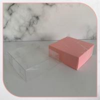 8x8x3 Altı Pembe Mermer Desenli Karton Üstü Asetat Kutu