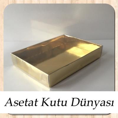 10.5x14.5x2.5  Küçük Yasin Kutusu Gold Metalize