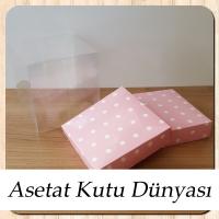 12x12x12 Çift Taraflı Pembe Puantiyeli Karton Kutu