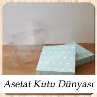 12x12x12 Çift Taraflı Mavi Puantiyeli Karton Kutu
