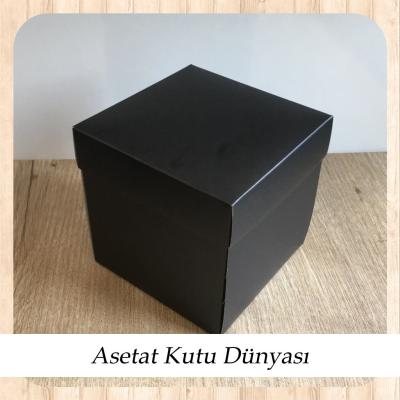12x12x12 Siyah Komple Karton Kutu