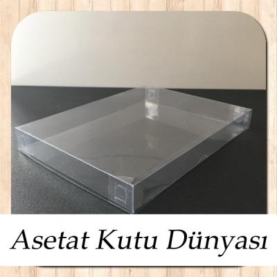 13x17x2 Ölçülü Şeffaf Asetat Yasin Kutusu