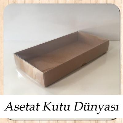 20x10x3 Altı Kraft Karton Üstü Asetat Kutu