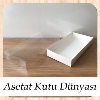 20x10x3 Altı Beyaz Karton Üstü Asetat Kutu