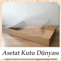 20x30x5 Altı Kraft Karton Üstü Asetat Kutu