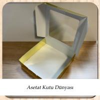 25x25x5 Gold Pencereli Karton Kutu