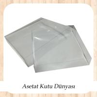 25x25x7 Ölçülü Asetat Kutu