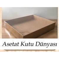 25x30x5 Altı Kraft Karton Üstü Asetat Kutu