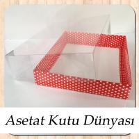 26x33x8 Kırmızı Puantiyeli Kutu
