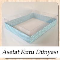 26x33x8 Mavi Puantiyeli Kutu
