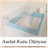 26x33x8 Mavi Puantiyeli Kutu