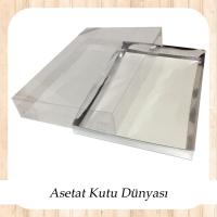 26x40x6 Altı İnce Gümüş Metalize Üstü Asetat Kutu