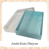 26x40x7.5 Altı Mavi Üstü Asetat Kutu