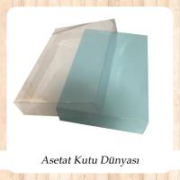26x40x7.5 Altı Mavi Üstü Asetat Kutu