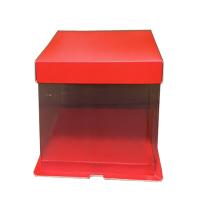 33.x33.5x18 Kırmızı Yarı Karton Yarı Asetat Kutu