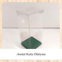 5x5x12 Altı Yeşil İç Yükseltici Karton Üstü Otomatik Kutu