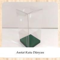 5x5x12 Altı Mat Yeşil İç Yükseltici Karton Üstü Otomatik Kutu