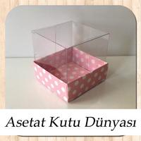5x5x5 Pembe Zemin Beyaz Puantiyeli Kutu