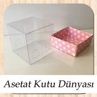 5x5x5 Pembe Zemin Beyaz Puantiyeli Kutu