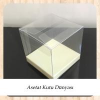 5x5x6 Altı Krem Mermer Desen İç Yükseltici Karton Üstü Otomatik Kutu