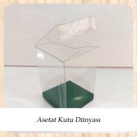 5x5x8 Altı Mat Yeşil İç Yükseltici Karton Üstü Otomatik Kutu