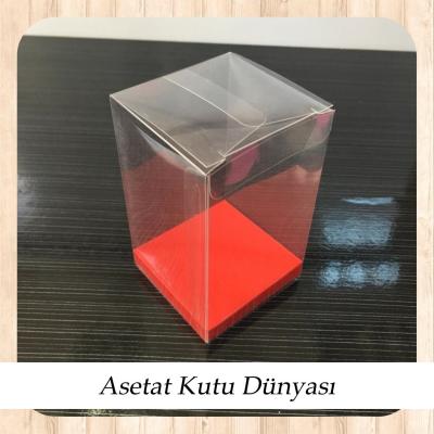 6x6x10 Altı Kırmızı İç Yükseltici Karton Üstü Otomatik Kutu