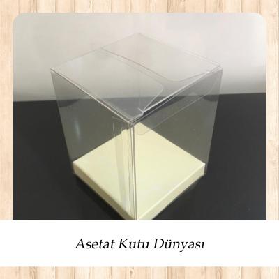 6x6x10 Altı Krem Mermer Desenli İç Yükseltici Karton Üstü Otomatik Kutu