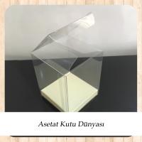 6x6x10 Altı Krem Mermer Desenli İç Yükseltici Karton Üstü Otomatik Kutu