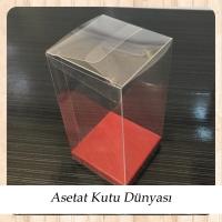 6x6x12 Altı Bordo İç Yükseltici Karton Üstü Otomatik Kutu