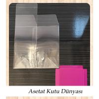 6x6x14 Altı Mor İç Yükseltici Karton Üstü Asetat Kutu